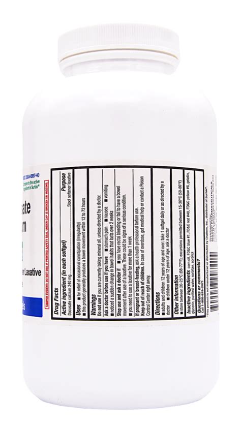 Major Docusate Calcium Stool Softener 240 Mg Surfak