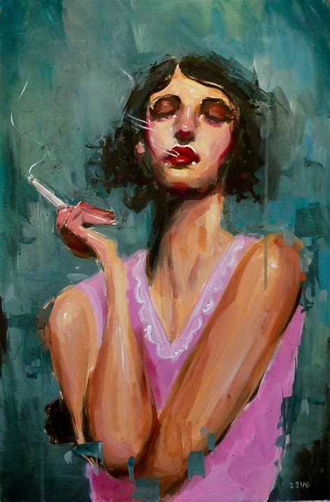 Smokin Diva Painting By Andreas Zeug Saatchi Art