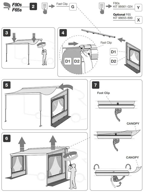 Fiamma F80s Awning Enclosure Instruction Manual