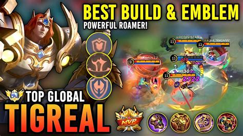 POWERFUL ROAMER TIGREAL BEST BUILD EMBLEM 2023 TOP GLOBAL TIGREAL