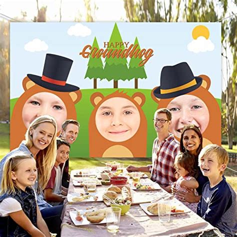 Happy Groundhog Day Banner Cute Animals Theme Pretend Play Party Game ...