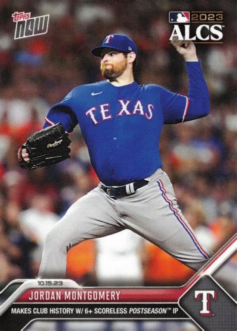 Amazon Topps Now Jordan Montgomery Baseball Card Texas