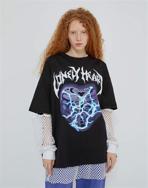 Чёрная футболка superoversize с принтом GKT024095-1 купить по цене от ...