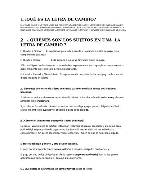 Pagaré letra de cambio y cheque 1 QUÉ ES LA LETRA DE CAMBIO LA