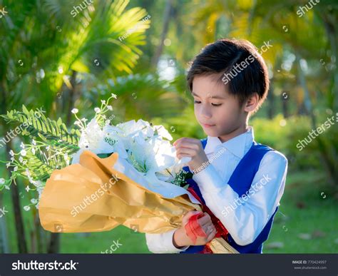 Cute Asian Boy Wearing Suit Stock Photo 770424997 Shutterstock