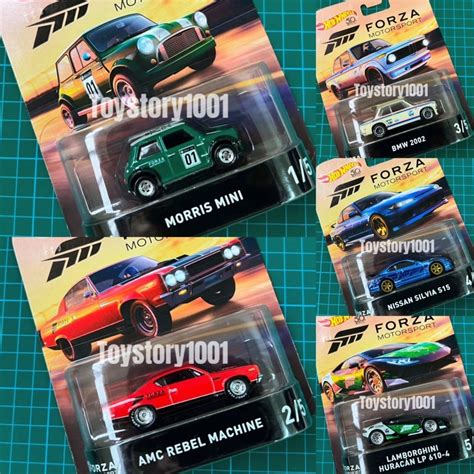 Hot Wheels Forza Motorsport Morris Mini AMC Rebel Machine BMW 2002 Nissan Silvia S15 Lamborghini
