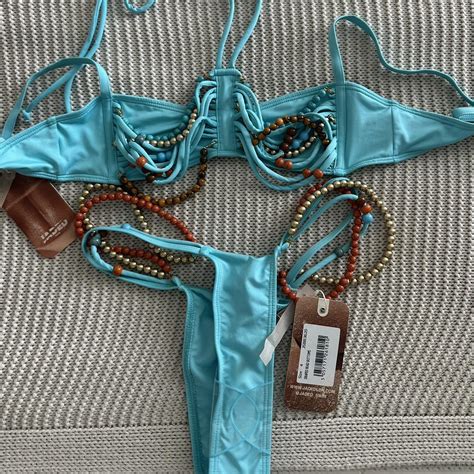 Jaded London Turquoise Beaded Bikini Brand New With Depop