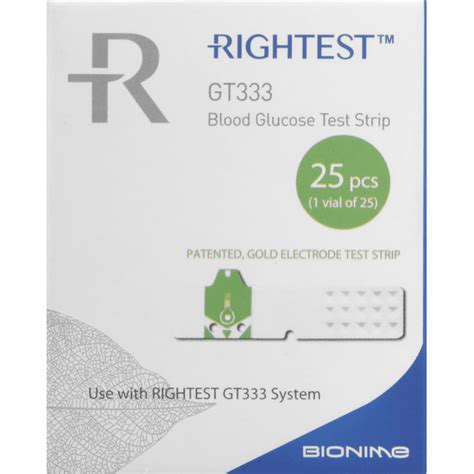 Bionime Rightest Blood Glucose Test Strips Gt Each Delivery Or