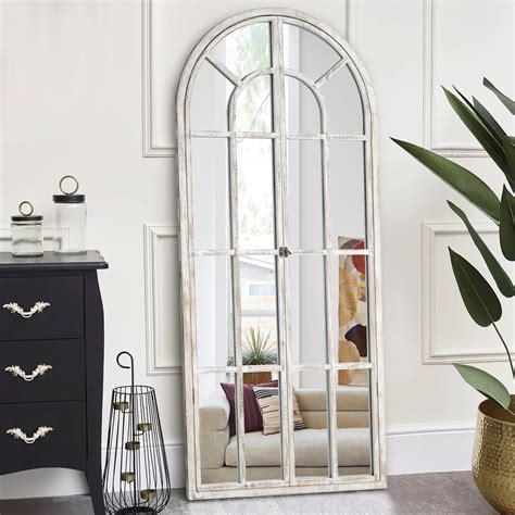 71 X32 Modern Arched Foldable Window Mirror Full Length Mirror Floor