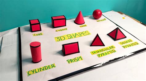 D Shapes Model For School Project D Geometrical Shapes D Shapes Math