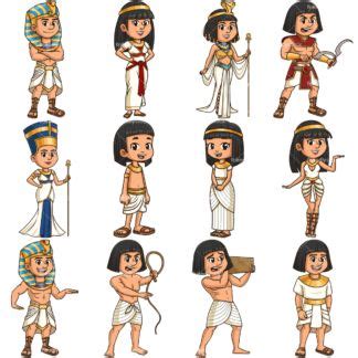 Ancient Egyptians Cartoon Vector Clipart FriendlyStock Ancient