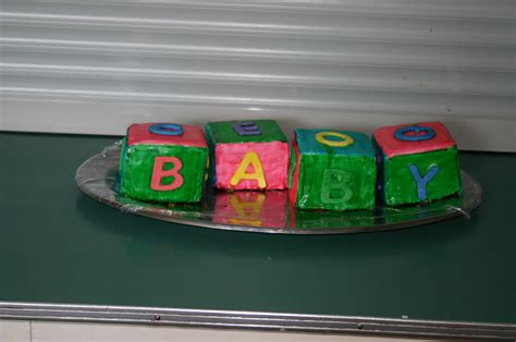 Baby Blocks Shower Cake 7 Steps Instructables