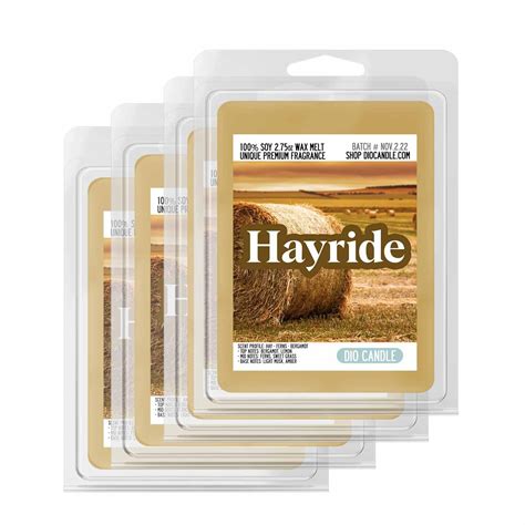 Hayride Scented Wax Melts Smells Like Hay Ferns Bergamot 100 Naturally