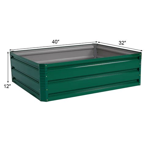 Costway 40x32 Inch Outdoor Patio Raised Garden Bed Vegetable Flower