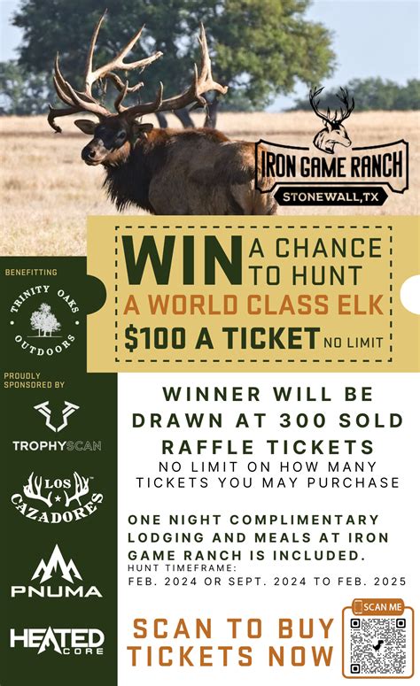 Trinity Oaks Enterprises Online Raffle For Trophy Elk Hunt