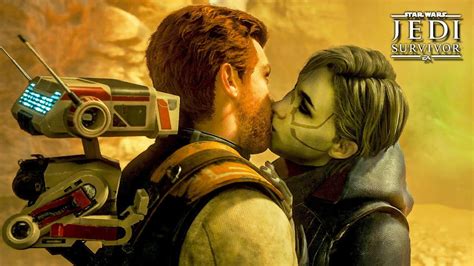 Merrin Kisses Cal For The First Time Star Wars Jedi Survivor YouTube