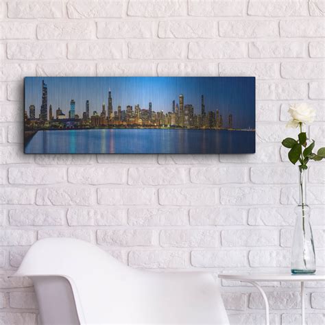 Latitude Run® 'Chicago, Illinois Panorama' by Epic Portfolio Metal Wall