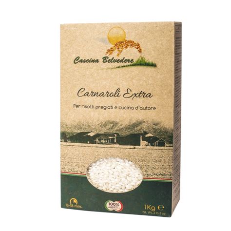 Riso carnaroli riz spéciale risotto Cascina Belvedere en boite carton