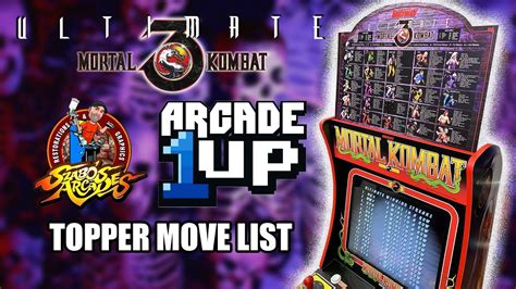 Arcade 1up Mortal Kombat Moves List Topper YouTube