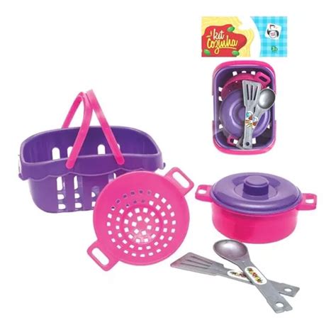 Kit Cozinha Conjunto Panelinha Cestinha Acessórios Infantil MercadoLivre