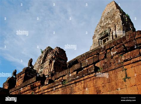 Ancient Buddhist Khmer Temple In Angkor Wat Cambodia Pre Rup Prasat