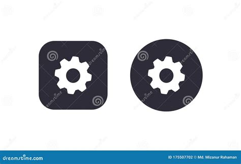 Gear Settings Machine With Hand Indexing Silhouette Style Icon Vector