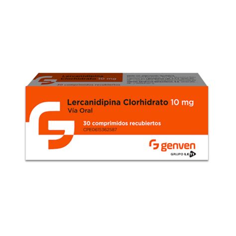 Lercanidipina 10mg X 30 Comprimidos Genven Farmadon La Farmacia