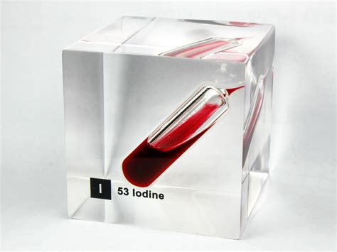 Acrylic Element Block Iodine I 50mm