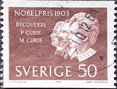 Sweden Circa A Postage Stamp From Sweden Showing Portraits Of