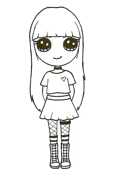 Dibujos De Chicas Kawaii Para Colorear Nuvem Para Colorir