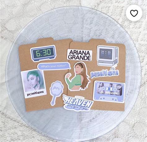 Ariana Grande Inspired Positions Sticker Pack Pc Bonus Etsy