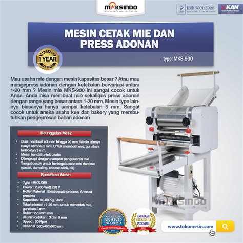 Mesin Cetak Mie Industrial Dan Pengepres Adonan Mks Toko Mesin Bekasi