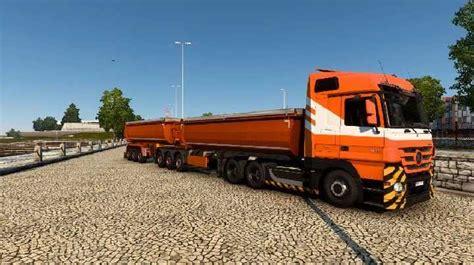 Podwójna przyczepa wywrotka TruckersMP v1 1 ETS2 ETS2 Mody ATS Mod