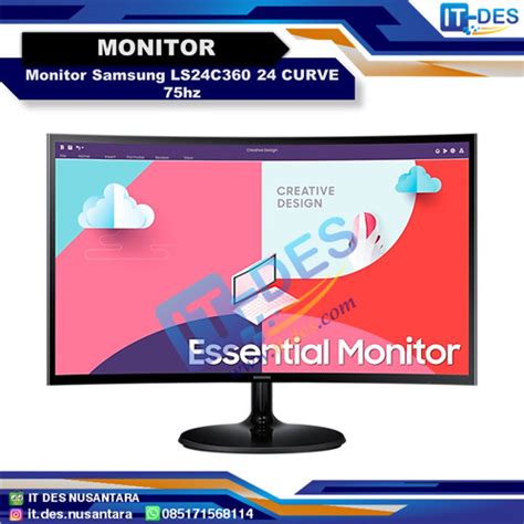 Jual Monitor Samsung Ls24c360 24 Curve 75hz Kota Semarang It Des Nusantara Tokopedia