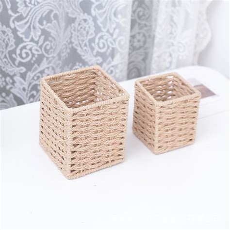 Nuolux Handmade Storage Basket Woven Desk Pen Organizer Office Paper