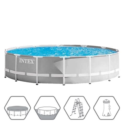 Intex Opzetzwembad Prism Frame Rond Ø 457 x 107 cm De Boer