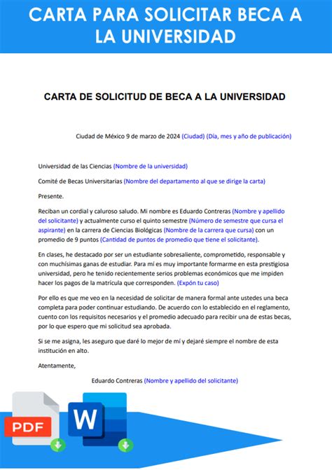 Ejemplo De Carta Para Solicitar Beca Universitaria Nuevo Ejemplo Porn