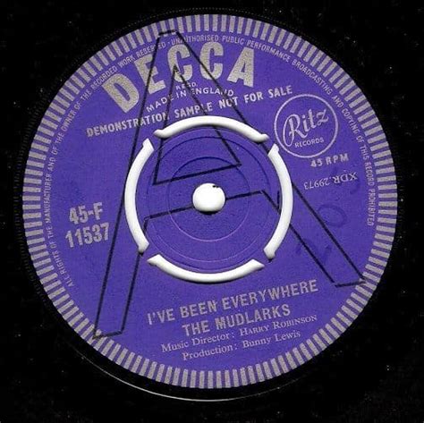 The Mudlarks I Ve Been Everywhere Vinyl Record 7 Inch Decca 1962