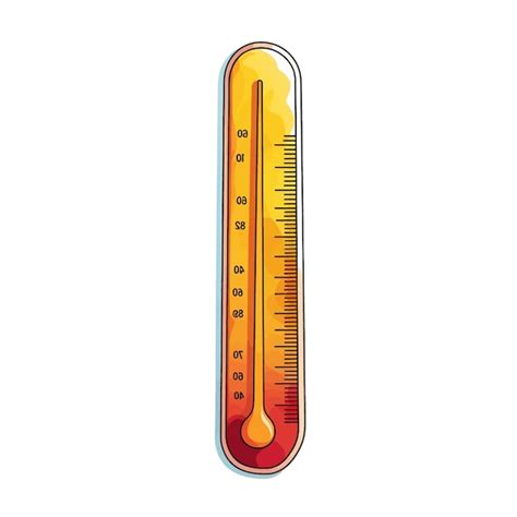 Premium Vector Hand Drawn Thermometer Cartoon Vector Illustration