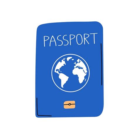 Premium Vector A Cute Cartoon Style Passport With Biometric Data