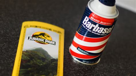 Barbasol Can And Jurassic Park Flyer Replica Prop Youtube