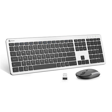 Buy iClever GK08 Wireless Keyboard and Mouse - Rechargeable Wireless Keyboard Ergonomic Full ...