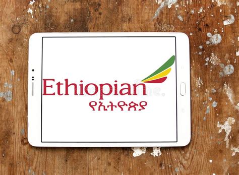 Ethiopian Airlines logo editorial stock image. Image of flight - 104149269