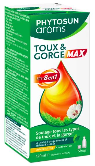 Sirop Toux Gorge Max Phytosun Aroms Soulager Toux Et Maux De Gorge