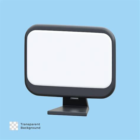 Premium Psd Computer Monitor D Render Illustration