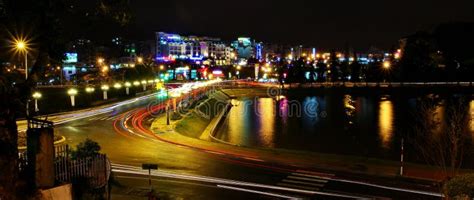 Dalat center at night editorial stock image. Image of view - 233292539