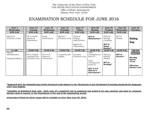 Nys Regents Schedule June 2024 Pdf Denise Donielle