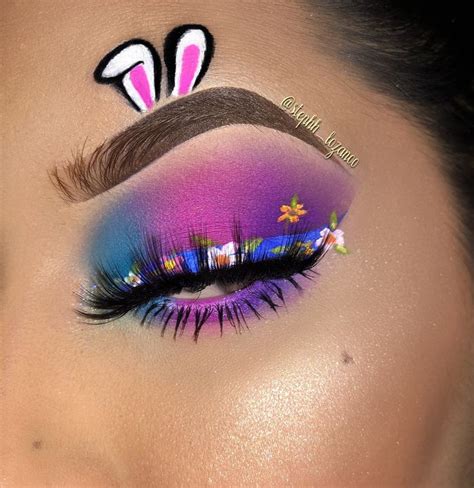 Easter Bunny Ears Makeup Eye Makeup Bunny Makeup Spring Eye Makeup