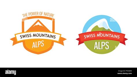 Vector Logo Of Swiss Alps Stock Vector Image And Art Alamy