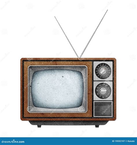 Television Tv Icon Recycled Paper Craft Royalty Free Stock